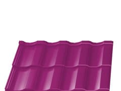 Металлочерепица Геркулес Элит, полиэстер, RAL4006 Пурпурный 0.45 мм, 2 волны, ЦМ