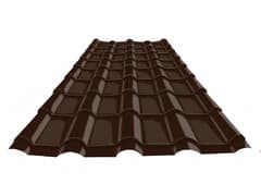 Металлочерепица Банга RAL8017 Шоколад, 0,45 мм., ш.1.19(1.10) м., ЦМ