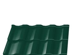 Металлочерепица Геркулес Элит, полиэстер, RAL6005 Зеленый Мох, 0.45 мм, 2 волны, ЦМ