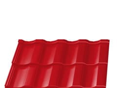 Металлочерепица Геркулес Элит, полиэстер, RAL3020 Красный, 0.45 мм, 2 волны, ЦМ