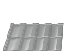 Металлочерепица Геркулес Элит, полиэстер, RAL9006 Серебро 0.45 мм, 2 волны, ЦМ