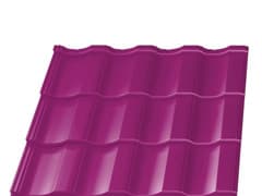 Металлочерепица Геркулес Элит, полиэстер, RAL4006 Пурпурный 0.45 мм, 3 волны, ЦМ
