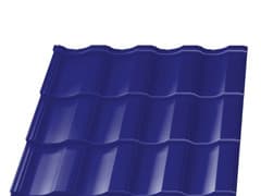 Металлочерепица Геркулес Элит, полиэстер, RAL5002 Синий Ультрамарин, 0.45 мм, 3 волны, ЦМ