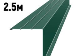 Ветровая доска усиленная, 100х100 мм, RAL 6005 Зеленый мох, длина 2,5 метра, ЦМ