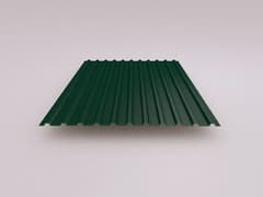 Профнастил НС10, толщина 0,5 мм, RAL 6005 Зеленый мох, Стальной бархат (RooftopMatte), ЦМ